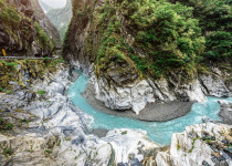 Taroko National Park with its famous marble gorge
