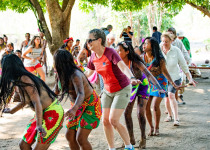 Dancing in Embera village