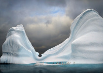 Penguins and iceberg