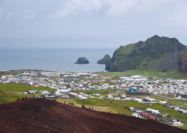 Hiking Eldfell by Heimaey