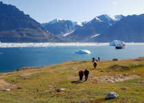 hiking in western Greenland