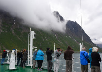 Enjoying the view from cruise ship, Labrador coast