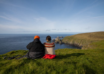 A Couple Enjoying Scenic Scotland on Expedition Cruise