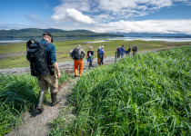 Hiking coastal trail Alaska