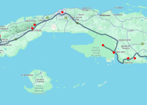 Birding Express with Nils Western Cuba and Trinidad 10-day route map