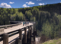 bird watchers, Kiskatinaw River